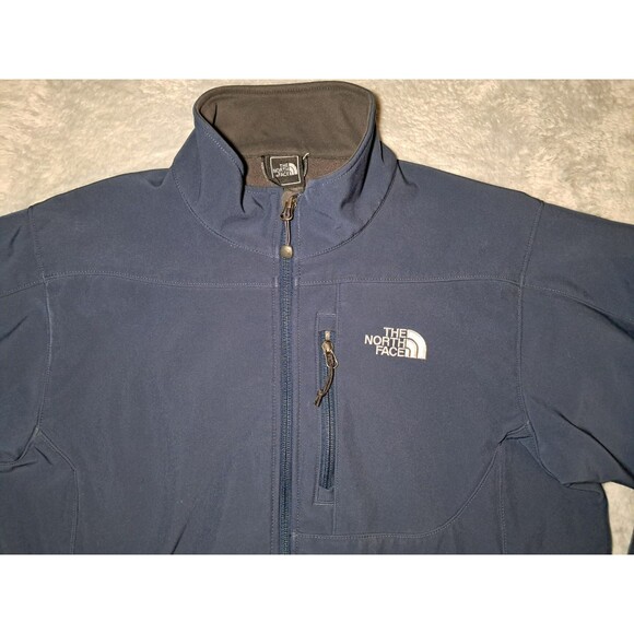The North Face Jacket Mens Medium Blue Full Zip Apex Soft Shell Winter Outdoors - Picture 3 of 10